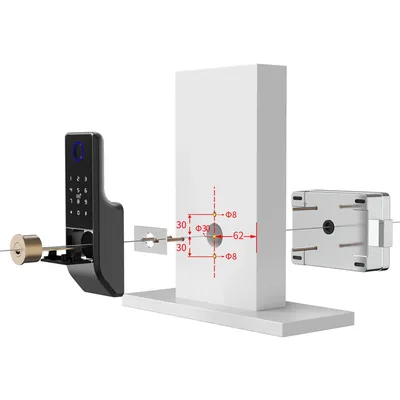 TTLOCK Wasserdichtes Smart Lock für den Außenbereich, Fingerabdruck, RFID, Bluetooth-App, schlüsselloses Motorschloss