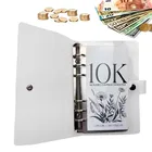 Buste da 10K Sfida per risparmiare denaro Pianificatore di budget e sfide di risparmio Buste per libri Buste per contanti e risparmio