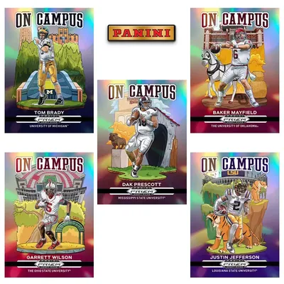 Panini 2022 Prizm On Campus Tom Brady Baker Mayfield Justin Jefferson Dak Prescott Diy Rugby Star Trading Cards Gift Collection