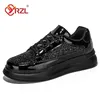 YRZL Schwarze Schuhe für Herren und Damen, weiße Turnschuhe, bequeme, leichte Walking-Skateboard-Schuhe, rutschfeste Freizeitschuhe