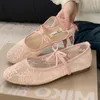 Wohnungen Frauen Müßiggänger Schuhe Mesh Spitze Elegante Sandalen Mode Kleid Lolita Frau Schuhe Trend Designer Femme Zapatillas
