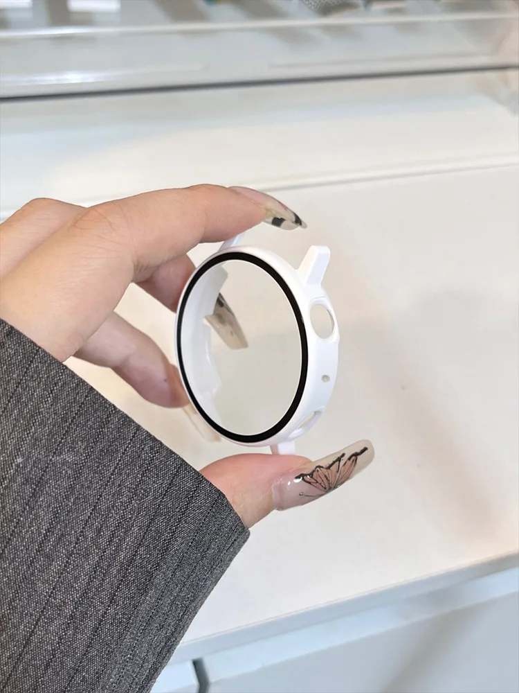 Glas + Hülle für Samsung Galaxy Watch Active 2 44 mm 40 mm Rundum-Abdeckung Stoßstange + Displayschutzfolie Correa Active2 44 mm 40 mm Image
