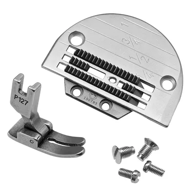 7 PCS/Set Heavy Duty Needle Plate #150792 Feed Dog #150793 P127 Presser Foot 4 Screws For Juki Singer Sewing Machine Accessories