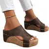 2023 sandalen Schuhe Frauen Sommer Weiche Frauen Schuh Rutschen frauen Sandalen Keil Schuhe Frau Plattform Heels Hausschuhe Frauen Schuhe