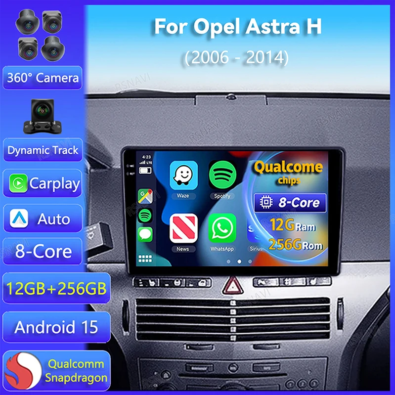 Android 15 Carplay Auto Für Opel Astra H 2006 2007 2008-2014 Auto Radio GPS Navigation Video Player 2 Din stereo DVD Multimedia