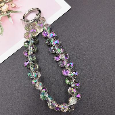 New mobile phone lanyard short water droplet crystal lanyard handmade bead wrist chain watch out for lost accessories