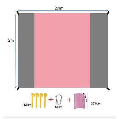 Camping Pocket Picnic Mat, Portable Mini Waterproof Nylon Blanket, Moisture-Proof Checkered Beach Mat for Travel, Hiking, Outdoor Use
