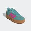Sneaker ADIDAS SPORTSWEAR, Gr. 37, powder teal, shock pink, powder gelb, Leder, Synthetik, sportlich, Schuhe, Design auf den Spuren des adidas Gazelle Bold