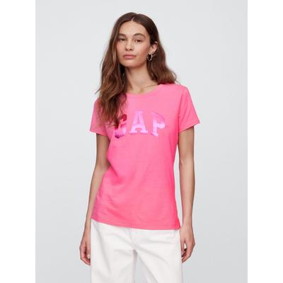 Gap Bright Pink Logo Short Sleeve Crew Neck T-Shirt