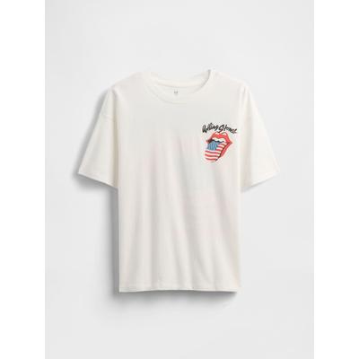 Gap White Rolling Stones Graphic Short Sleeve T-Shirt (4-13yrs)