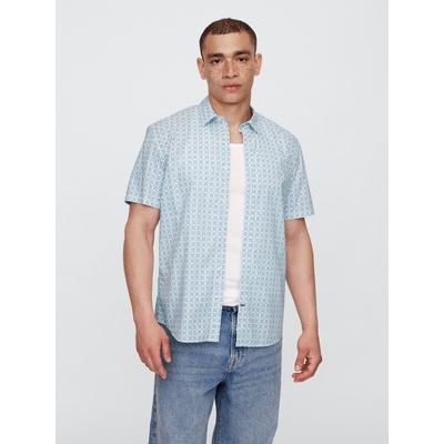 Gap Blue Regular Fit Poplin Stretch Shirt