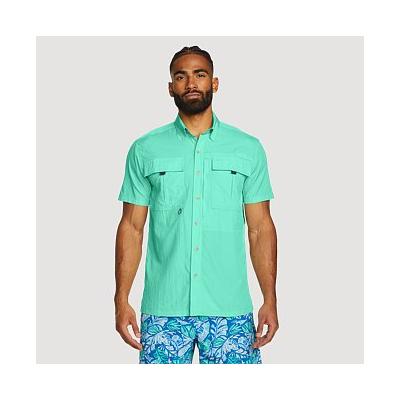 Eddie Bauer Men's UPF Guide 2.0 Short-Sleeve Shirt - Lt Teal - Size XL