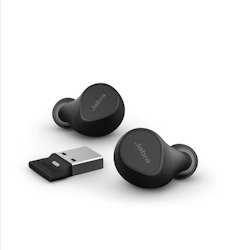 Jabra Evolve2 Buds USB-A UC Wireless In-Ear-Kopfhoerer Wireless Charging Pad schw Image