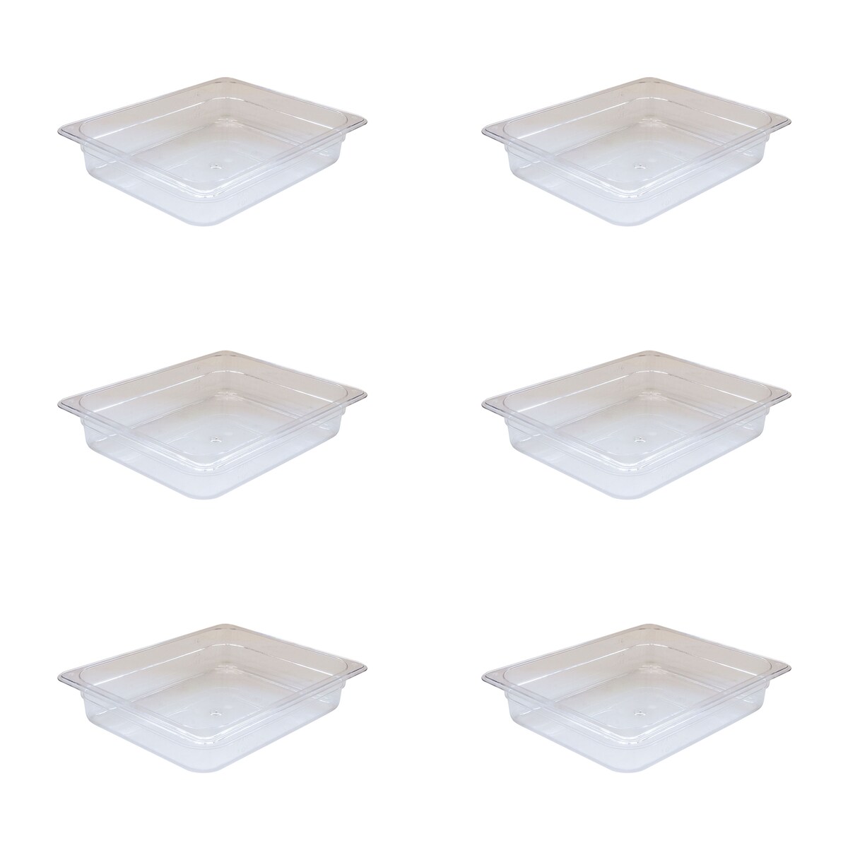AcMax 6 Stück Polycarbonat GN 1/2 Gastronormbehälter GN-Behälter 4 Liter Tiefe 65mm Kunststoff Image