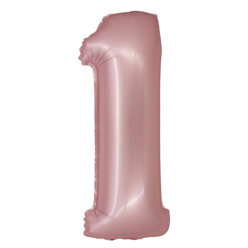 XL Folienballon roségold rosa matt Zahl 1 Image