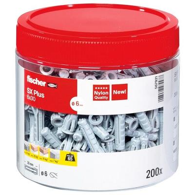 fischer Spreizdübel »SX Plus 6x30« 200 Stück grau