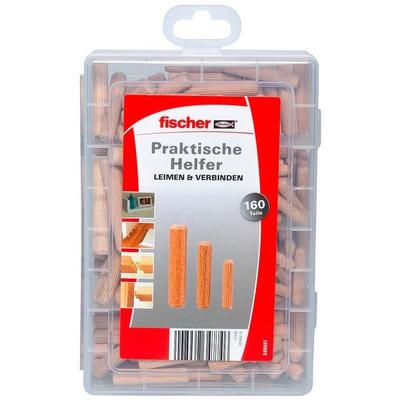fischer Holzdübel-Sortiment »easyDIY Box« 160 Stück braun