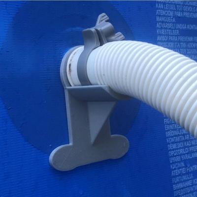 2 Pool-Schlauchhalterungen: Grau – Unterstützt 30 bis 37 mm Rohre, z. b. Intex Image