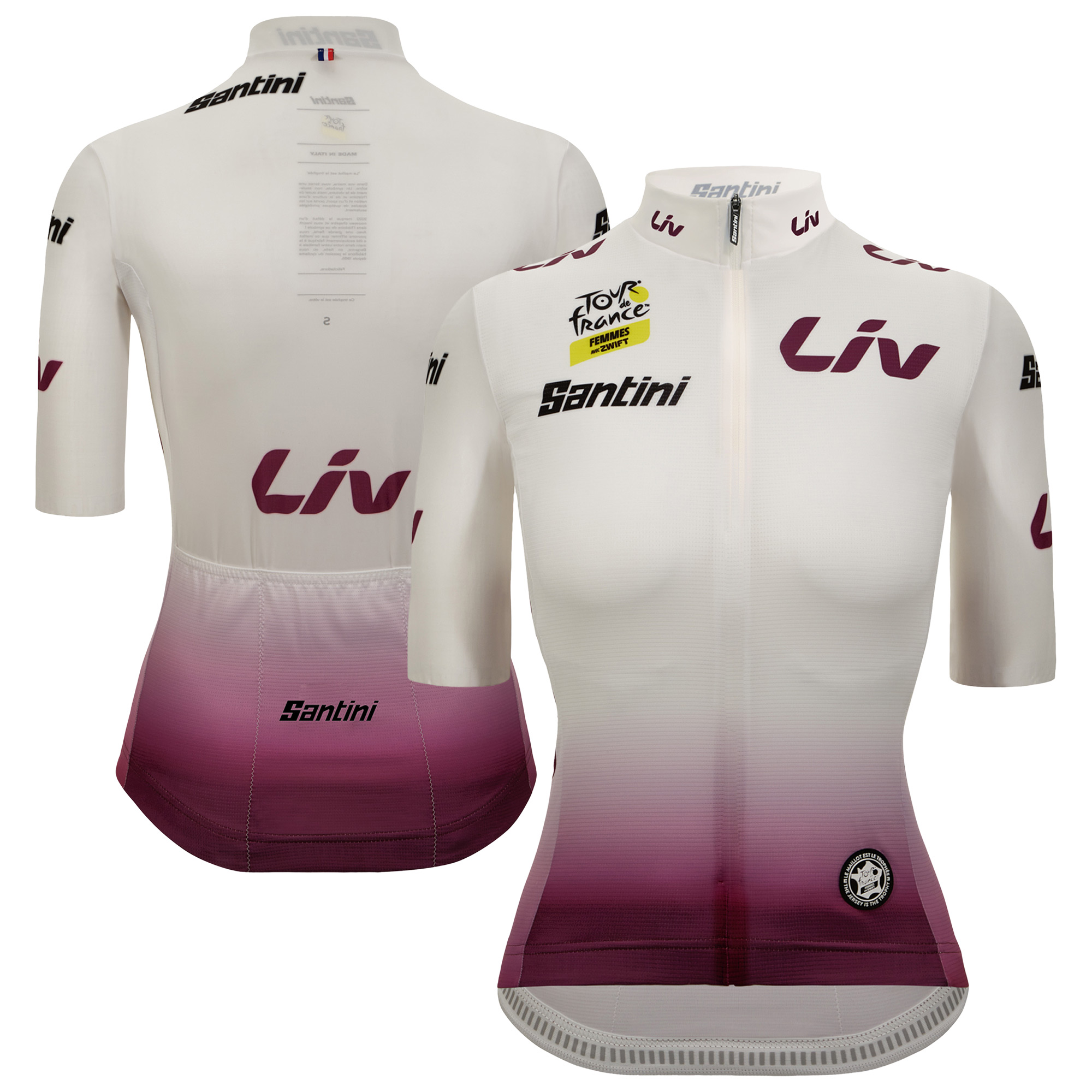 Tour de France Femme 2025 Replika-Trikot von Santini – Weiß Image