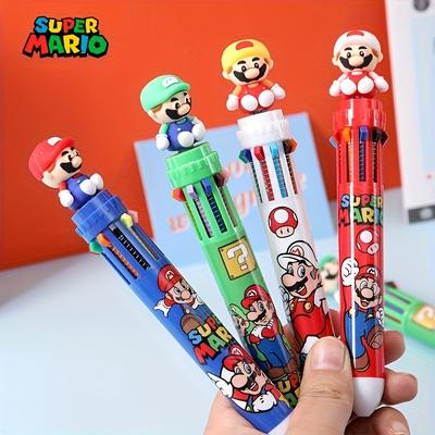 TEMU 4pcs Super 10-color Ballpoint Pen Set - Retractable, Featuring Cartoon Characters, Suitable For Writing And Offices. An Ideal Gift For Graduations And Holidays. Image