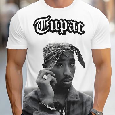 "TEMU Men's "" Graphic T-shirt - Stylish 3d , Round Neck, Soft Polyester Fabric, Summer Street & Outdoor Activities, Casual Wear Tee | Print Tee | Tee, T Shirts" Image