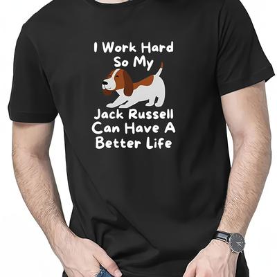 TEMU Men's Casual Crew Neck Graphic T-shirt With Stylish Print, Short Sleeve Tee For Summer Sport And Casual Wear Image