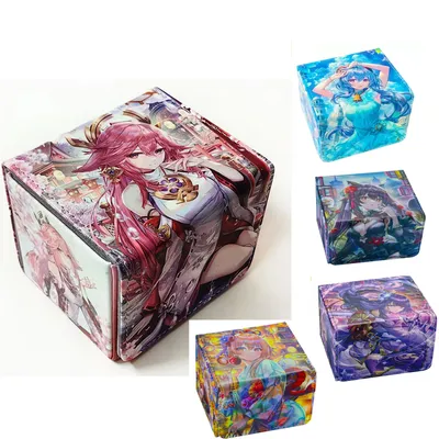 Genshin Impact Naganohara Yoimiya Yae Miko Ganyu Keqing Raiden Shogun Deck Box Yugioh OCG Pokemon Image