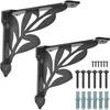 Robuste Halterung, Regalhalterung, Wandhalterung, Metall-Winkelhalterung, 20,32 cm x 17,78 cm, Eckhalterung, inklusive Hardware, 2 P