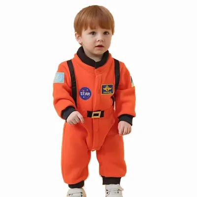Niedliches Baby-Astronauten-Kostüm für Kleinkinder, Raumanzug, Body, Herbst und Winter, langärmelig, Image