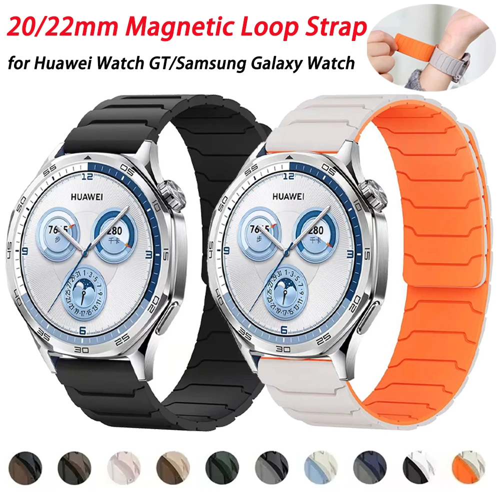 22 mm 20 mm Magnetschlaufenarmband für Huawei Watch GT 5 4 Pro 46 mm GT 3 SE GT2 42 mm Band Galaxy Watch 7 6 4 5 Pro 3 Gear S3 Armband Image