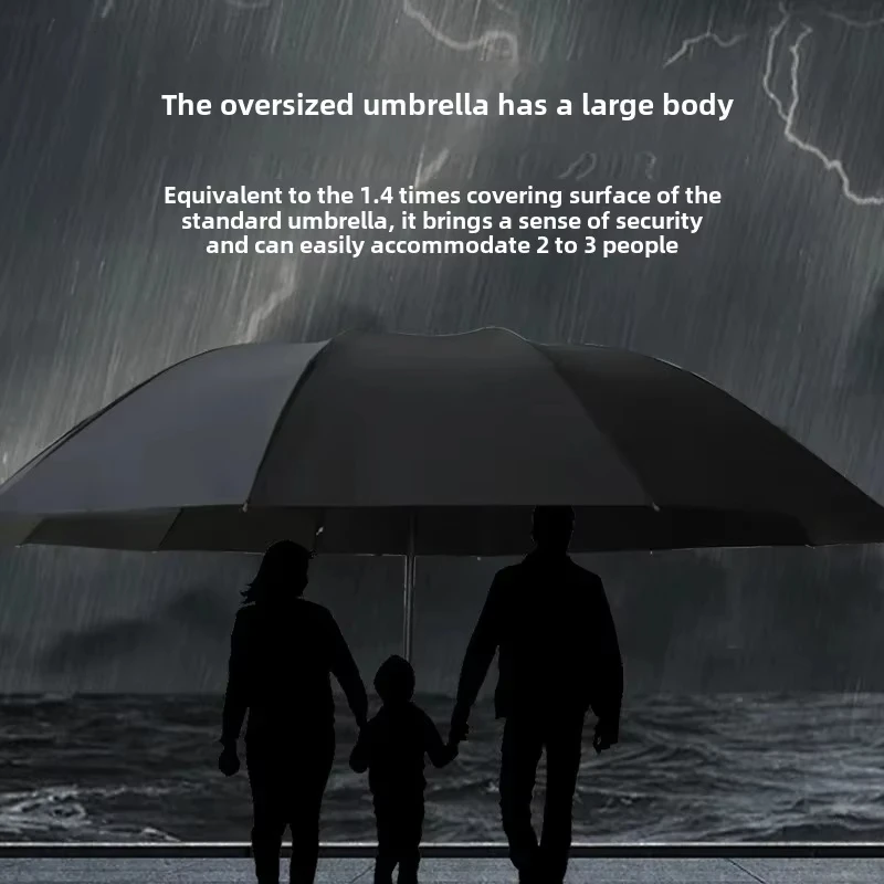 130 cm Große Größe Top Qualität Regenschirm Männer Regen Frau Winddicht Große Paraguas Männliche Frauen Sonnenschirm Outdoor Parapluie Image