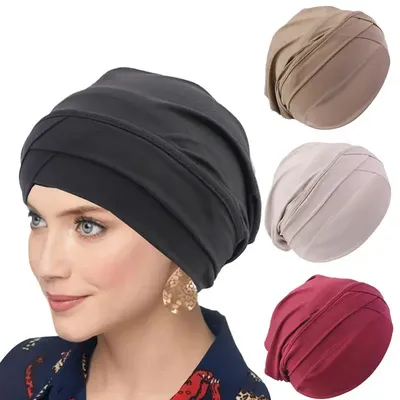 Basis Hut Turban Kappe Baotou Hut Hijabs Chemo Hut Perücke Hut Kopftuch Muslimischen Stretch Pop Image