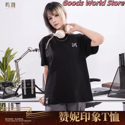 Original Zani T-shirt Halbhülse Kurogame Wuthering Waves Figur Zani Cosplay Anime Spiel Kleidung Image