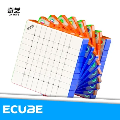 [ECube] QiYi 9M Core Mag Speed Cube Stickerless Professionelles Antistress-Puzzle Zappelspielzeug Image