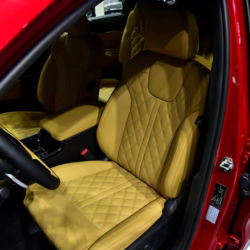 Für KIA Sportage Sorento Seltos Niro Rio Forte Optima Custom Fit Autozubehör Sitzbezug 5-6-7-8 Sitz Komplettset Nappaleder Image