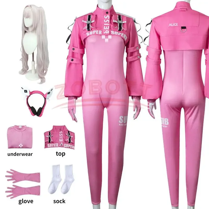 Kostüm Cosplay Anime Irelia H Store Nikke Alice Pakaian Sexy Kemenangan Jacke Set Overall Rosa Kostüm Für Frauen Angepasst
