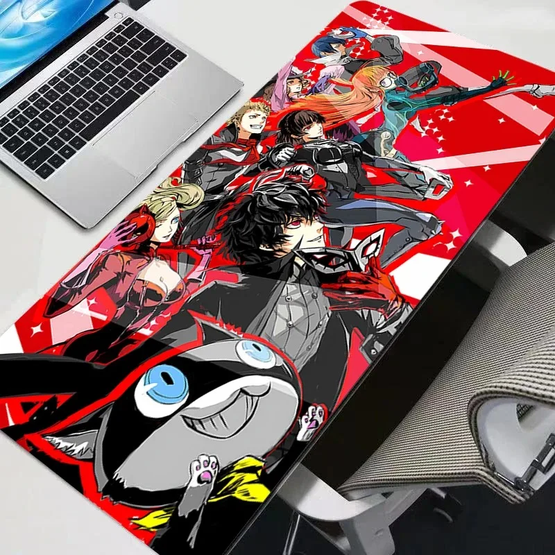 Schreibtischunterlage, Gamer-Mauspads, P-persona, 5-teiliges Mauspad, Büro-Schreibtischunterlage, großes Mauspad, rutschfeste Mauspads für Computer, Geschenk XXL Image