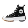 Converse Run Star Hike Herren und Damen Skateboard-Schuhe Outdoor Leichter, verschleißfester Vintage-Sneaker schwarz