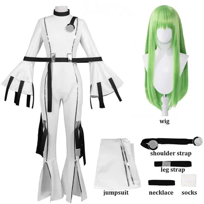 C.C. Cosplay Code Geass Lelouch of the Rebellion Cosplay Kostüm Perücke Frauen Halloween Party Rollenspiel Outfits Image
