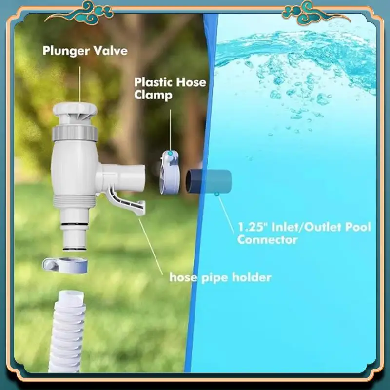 Dernier adaptateur de tuyau de piscine, support de tuyau de piscine et Valve à piston, pièces de rechange de piscine pour piscin