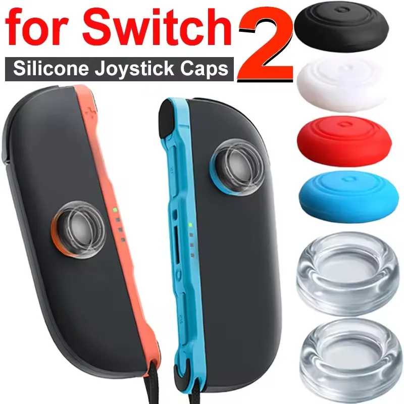 8/2Pcs Silikon Joystick Kappen Daumen Griffe Kappen Set für Switch2 Spiel Griff Joystick Kappe Abdeckungen für Switch2 zubehör Image