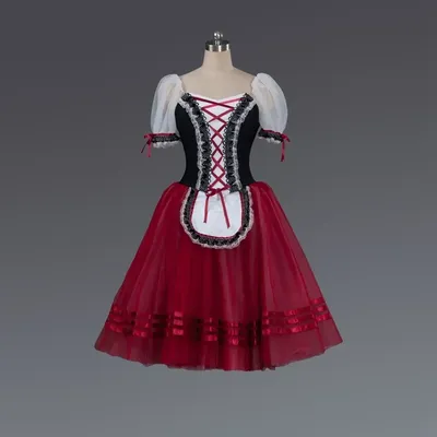 Rot Giselle Ballett Tanz Ballerina Tutu Kleid Für Mädchen Frauen Bühne Leistung Kostüm Lange Ballett Image