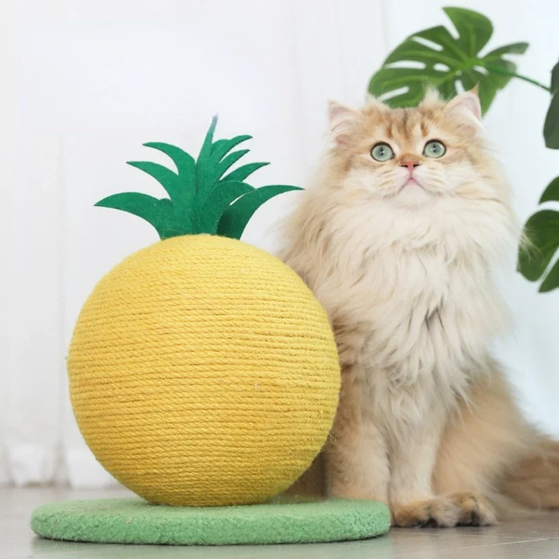 Kratzball für Katzen, Spielzeug für Ananas und Orange, Katzen-Klettergerüst, Schleifpfoten, Spielzeug, Kätzchen-Kratzer für Haustier-Möbelzubehör Image
