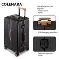 COLENARA valise à fermeture éclair grande capacité boîte d'embarquement cadre en aluminium boîtier de chariot 20 "24" 26 "28 pouces boîte d'embarquement bagages roulants