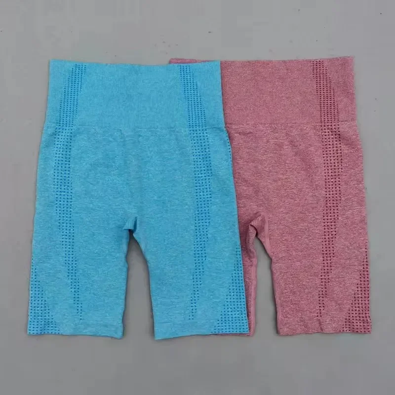 Nahtlose Biker-Shorts mit hoher Taille für Damen, Hüfte, Push-Up, Fitness, Workout-Shorts, 20,3 cm Innennaht, Yoga, Laufen, Legging-Shorts Image