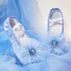 Disney Kinder Damen Soft Sole Ballett Tanzschuhe Prinzessin Mädchen Schneeflocke Training Blau Rosa Schuhe Größe 24-39