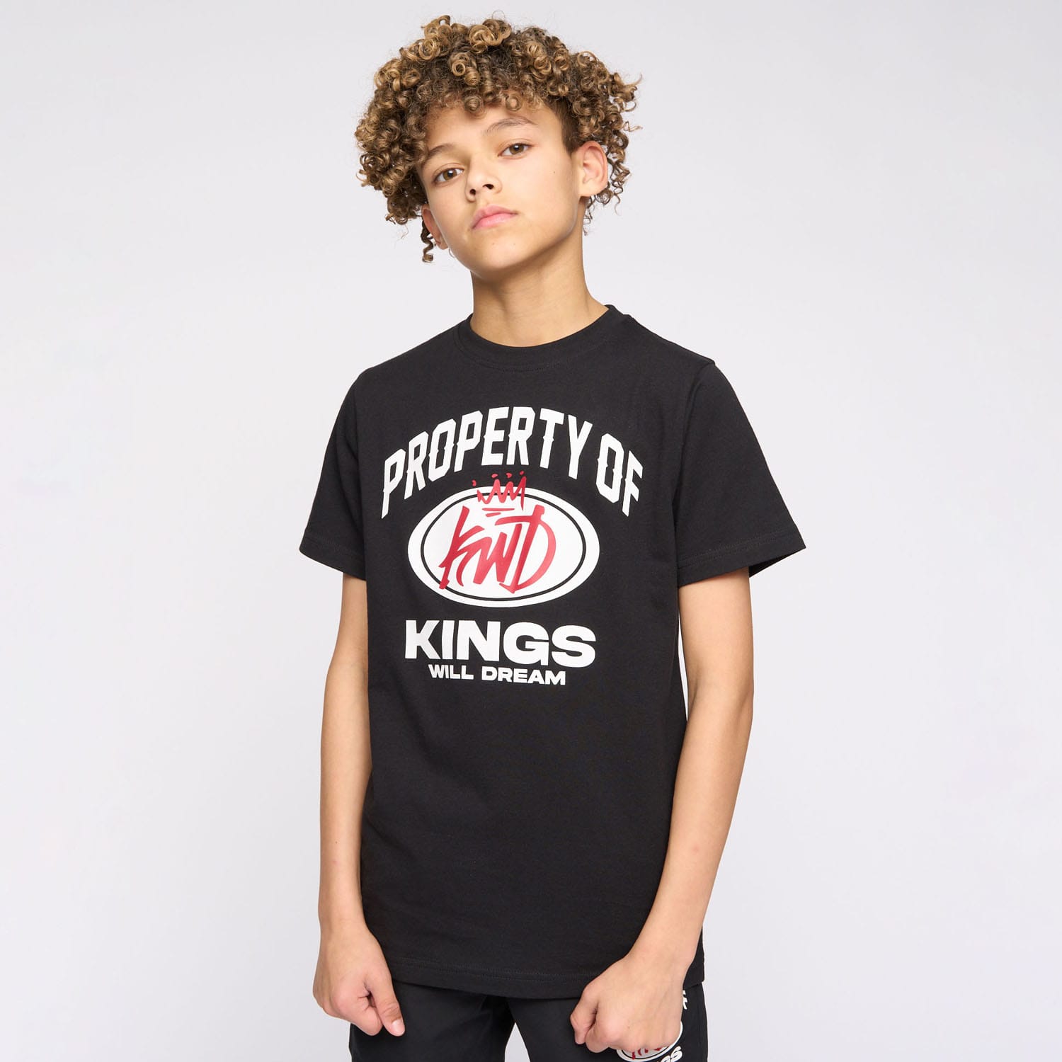 Kings Will Dream Boys Boy's Juniors Prop T-shirt in Black Cotton - Size 7-8Y | Kings Will Dream Sale | Discount Designer Brands
