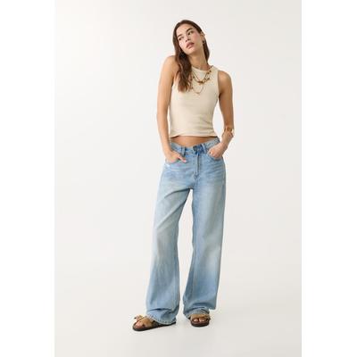 Stradivarius D92 straight wide-leg jeans LIGHT BLEACH 16