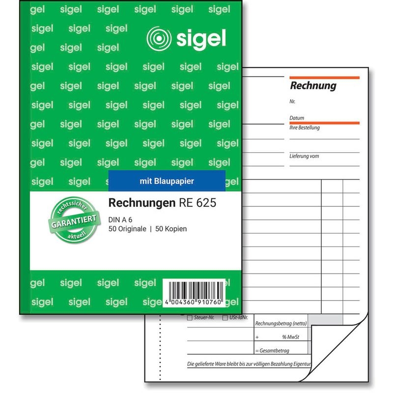 SIGEL Rechnung Formularbuch RE625 Image