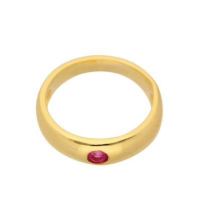 Ketten-Anhänger ADELIA´S "333 Gold Anhänger Taufring Ø 11,2 mm", rot, Schmuckanhänger, Damen, Gold, mit Rubin Goldschmuck für Damen Image